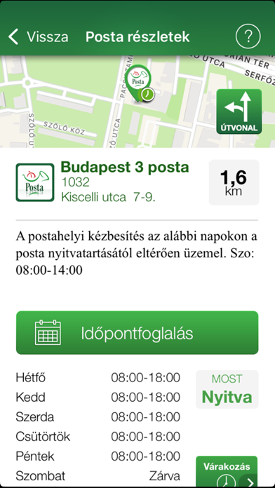 Magyar Posta applikáció Screenshot