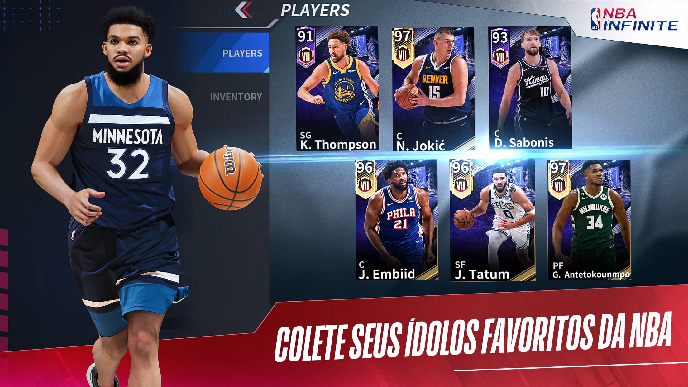 Screenshot do app NBA Infinite