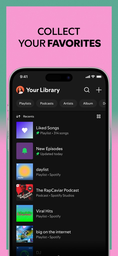 Spotify: Music and Podcasts - Personal Library Management