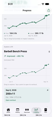 Fuerza: Workout Log & Coach Screenshot 3 of 7