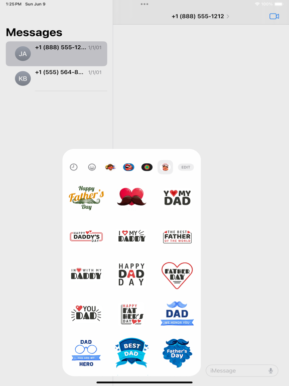 Screenshot #4 pour Father's Day Strickers Pack