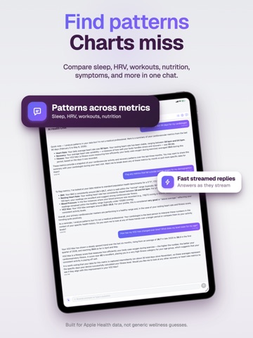 AI Health Export iPad screenshot