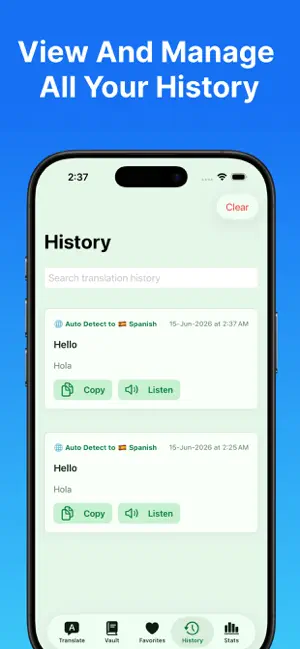 Universal translator Vault iPhone screenshot 6