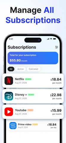 Cancel Subscriptions・ Screenshot 2 of 7