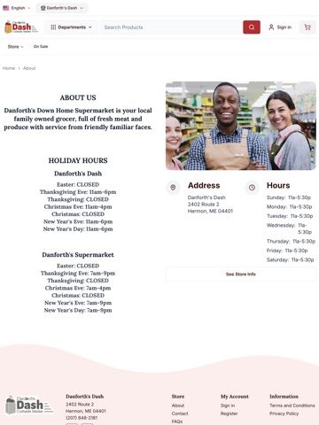 Danforth's Supermarket iPad screenshot