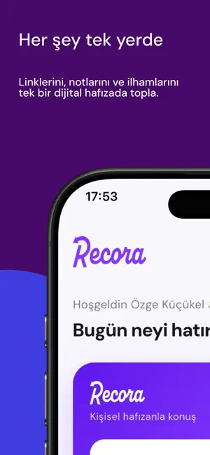 Recora: Kişisel Hafızan screenshot 2