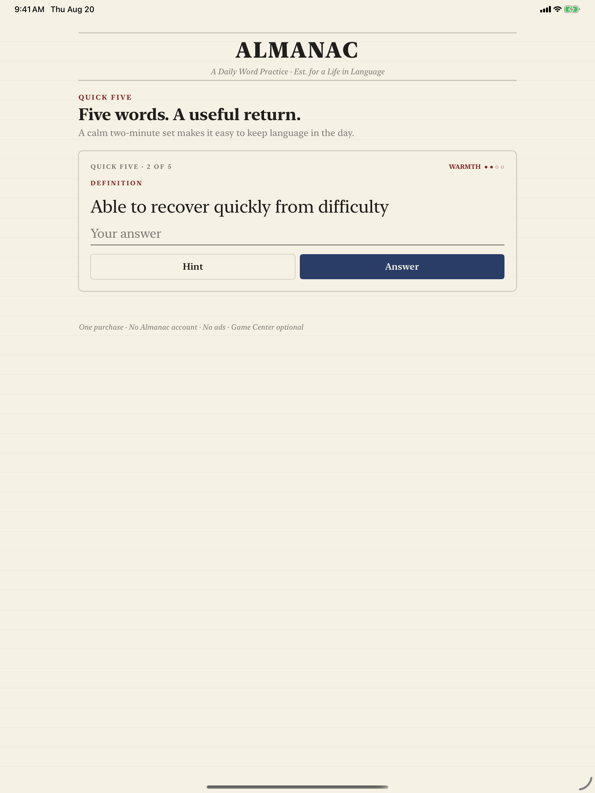 Almanac: A Word Retrieval Game screenshot 11