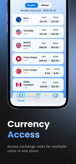 Captura de pantalla de Change Dinar: Taux Dinar Alger en iPhone 3