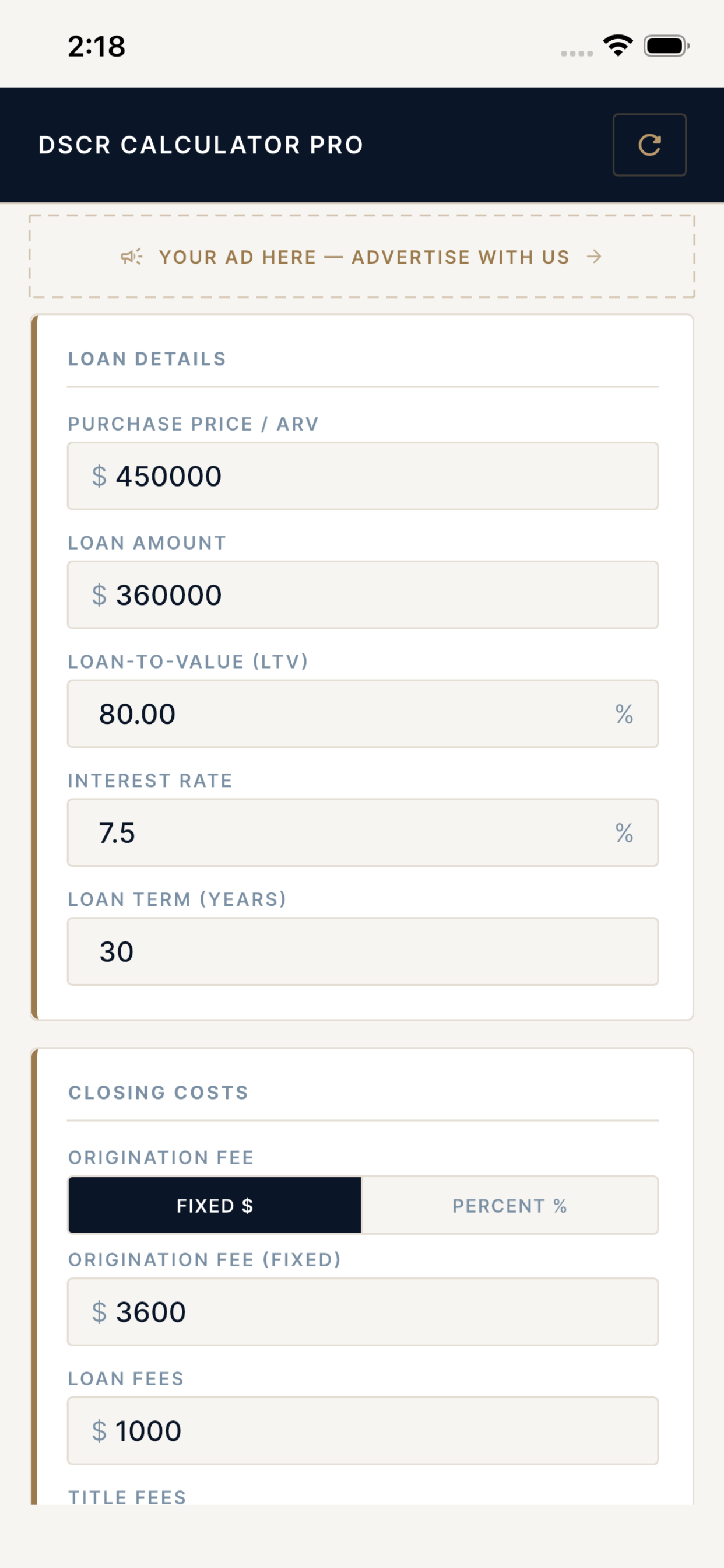 DSCR Calculator Pro