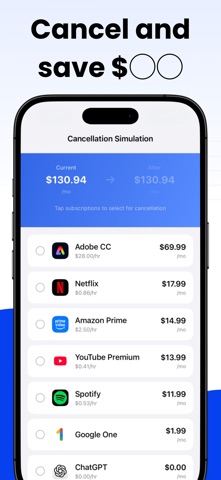 Subscription Tracker:Cost/Hour Screenshot 3 of 5