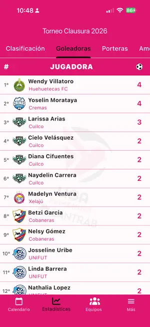 Liga Femenina BANTRAB GT screenshot 3