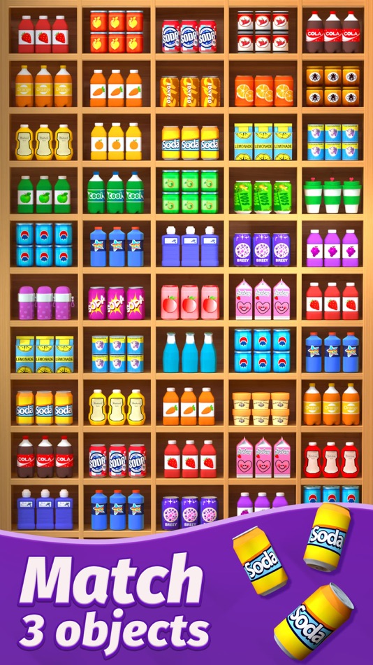 #1. Goods Sort™ - Triple Master 3D (iOS) By: Clap Palms
