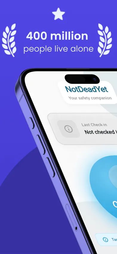 NotDeadYet: Daily Check-In screenshot 1