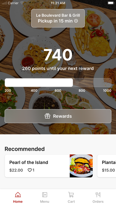 Le Boulevard Bar & Grill app screenshot