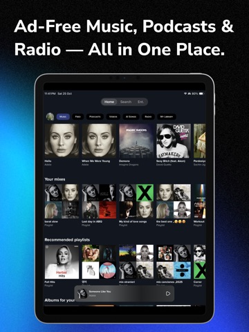 Zene: Music, Podcasts & Ent. iPad screenshot