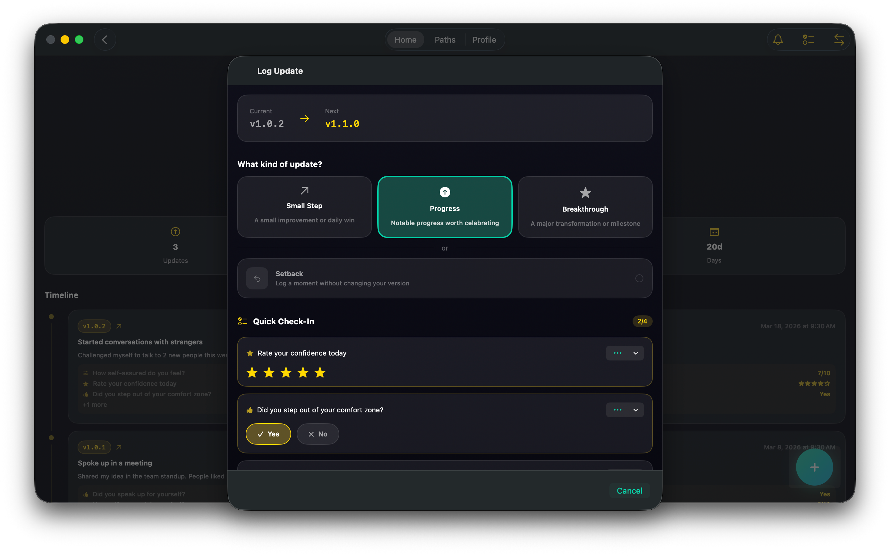 You.0: Personal Growth Tracker