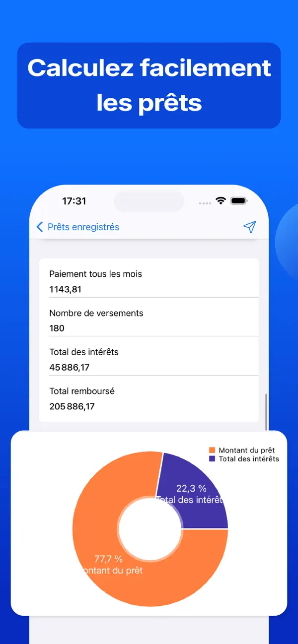 Screenshot #1 pour Simulation Crédit, Calcul Prêt
