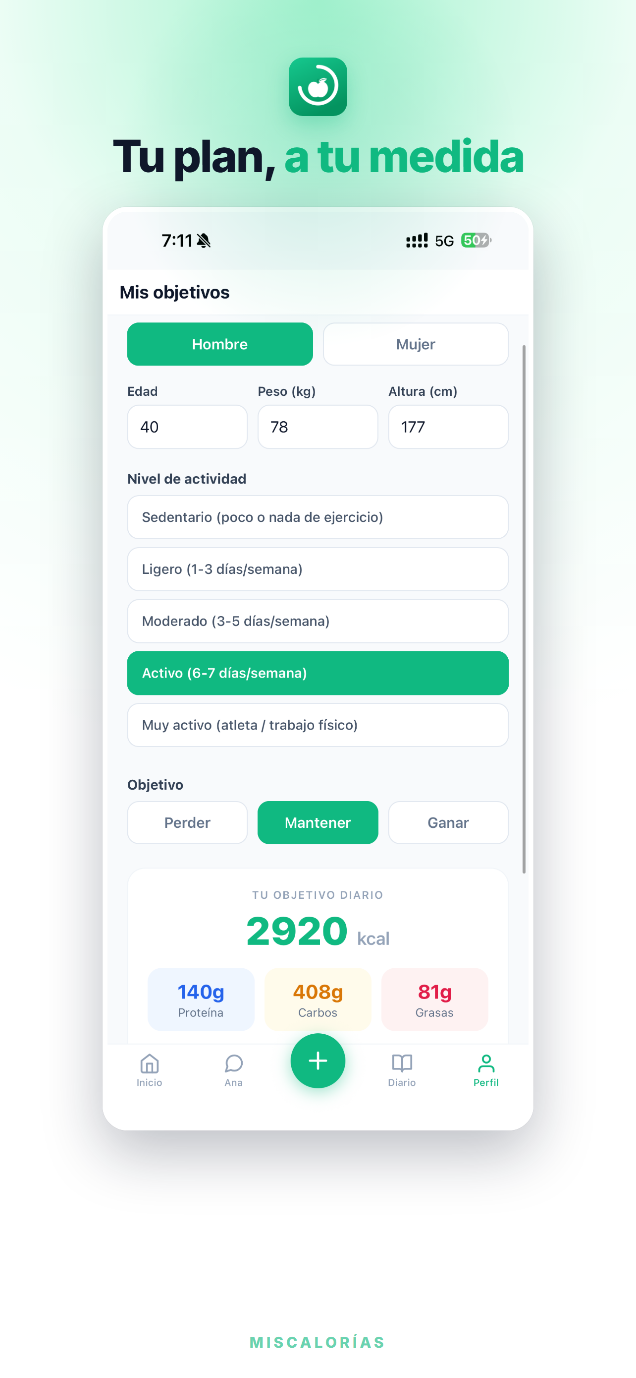 MisCalorías screenshot 3