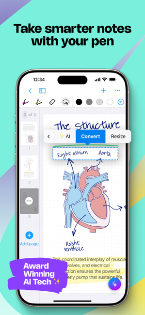 MyScript Notes: AI Handwriting Screenshot