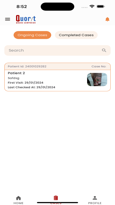 Quorit Wound Companion-Patient Screenshot