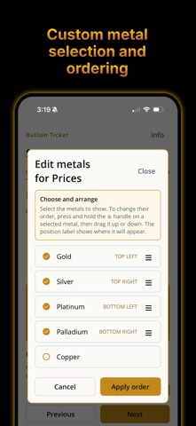 Bullion Ticker iPhone screenshot