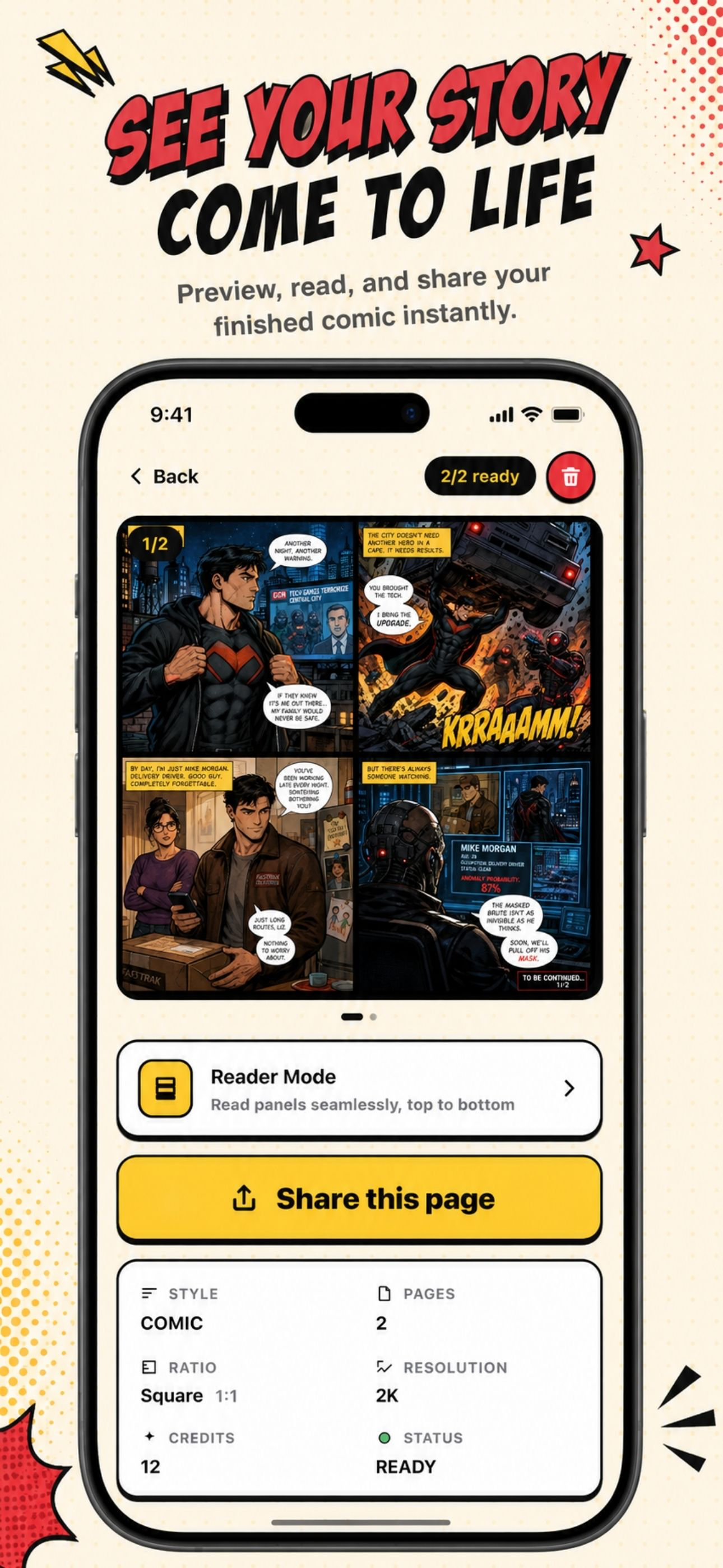POW! AI Comic & Manga Maker