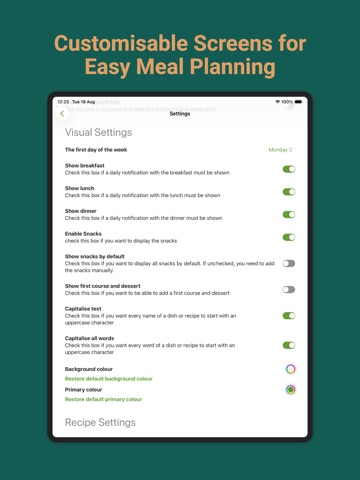 Meal Planner & Grocery List iPad screenshot 5