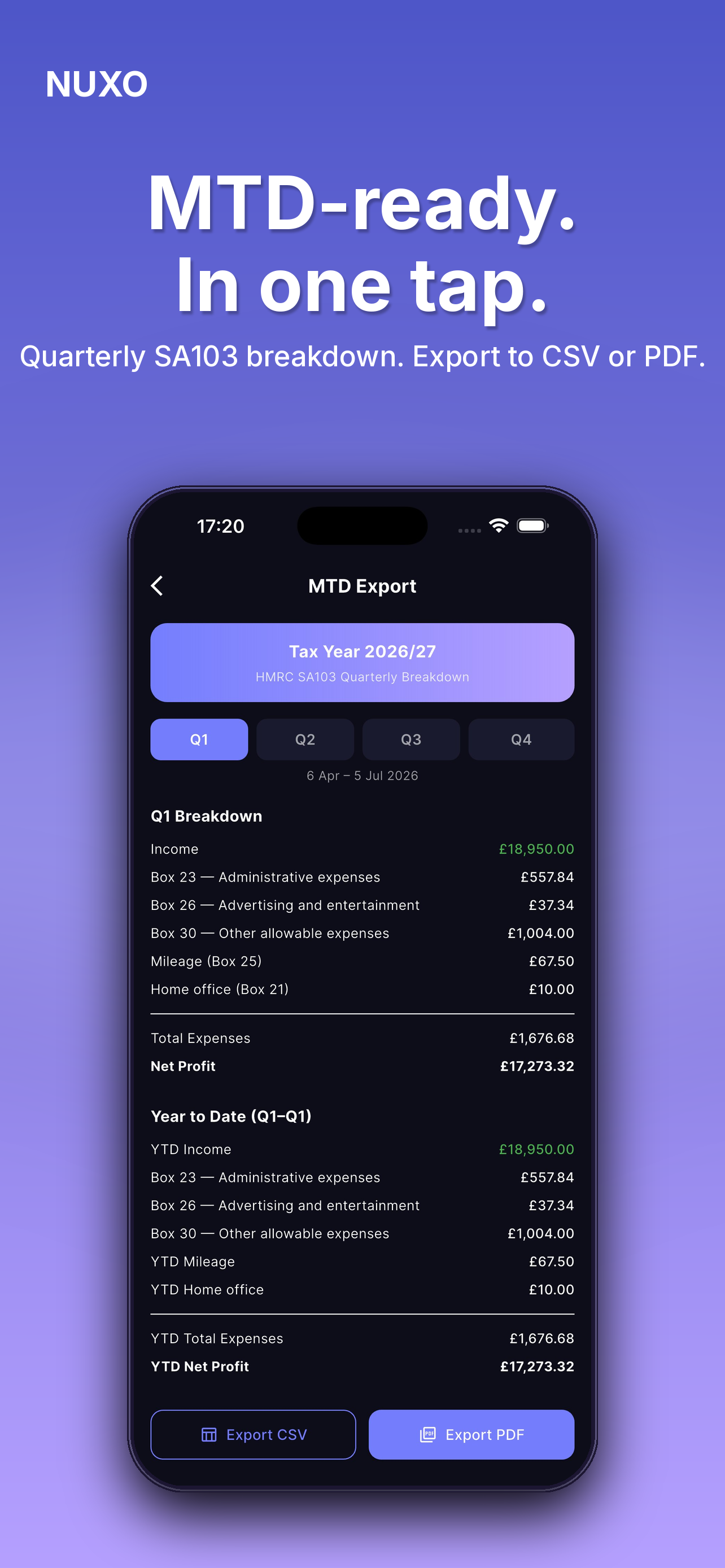 Nuxo Tax — Sole Trader Tax