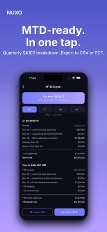 Nuxo Tax — Sole Trader Tax iPhone screenshot