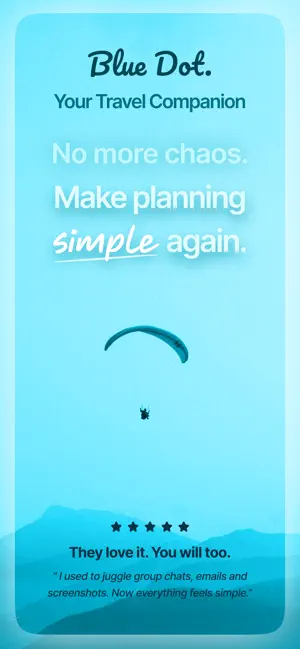 Blue Dot: Travel Planner screenshot 1