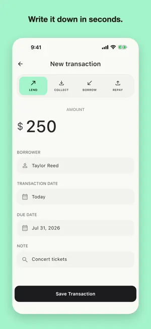 Lendnote: Smart Debt Tracker screenshot 3