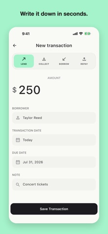 Lendnote: Smart Debt Tracker Screenshot 3 of 7