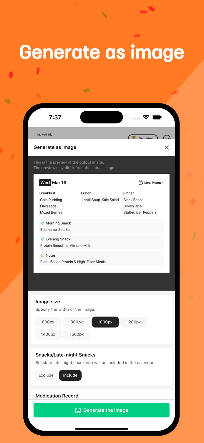 Meal Planner - Food Diary