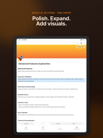 NextNote: Notes & AI Writing iPad screenshot