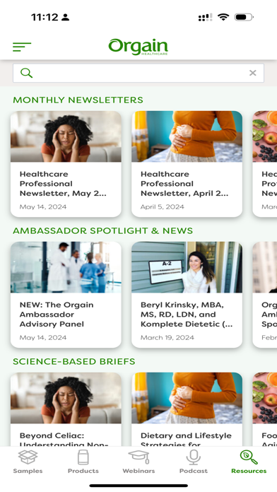 Orgain Healthcare Screenshot