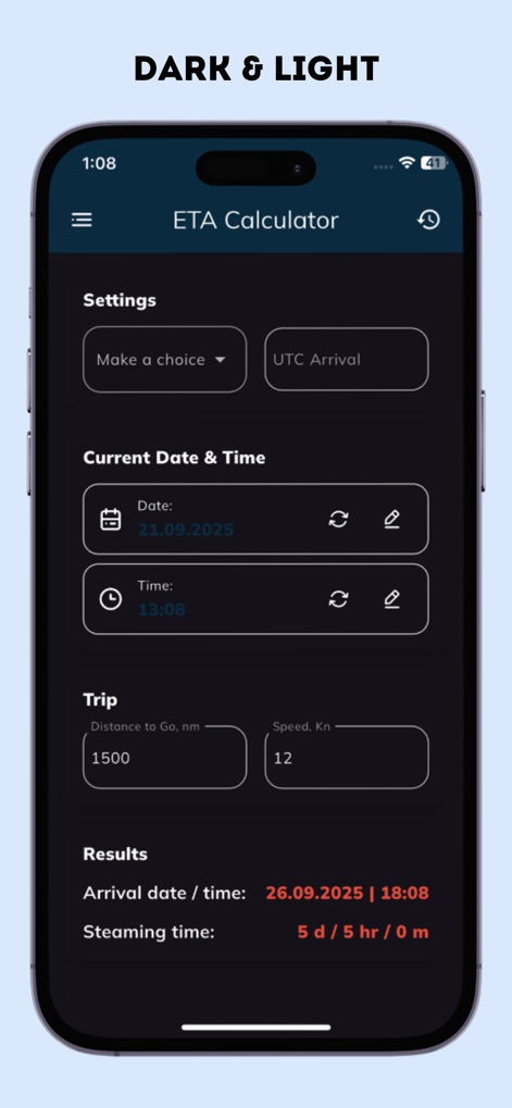 ETA Calculator - Navigation App | MWM