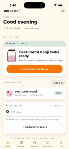 GutBasket: Ferment Companion iPhone screenshot
