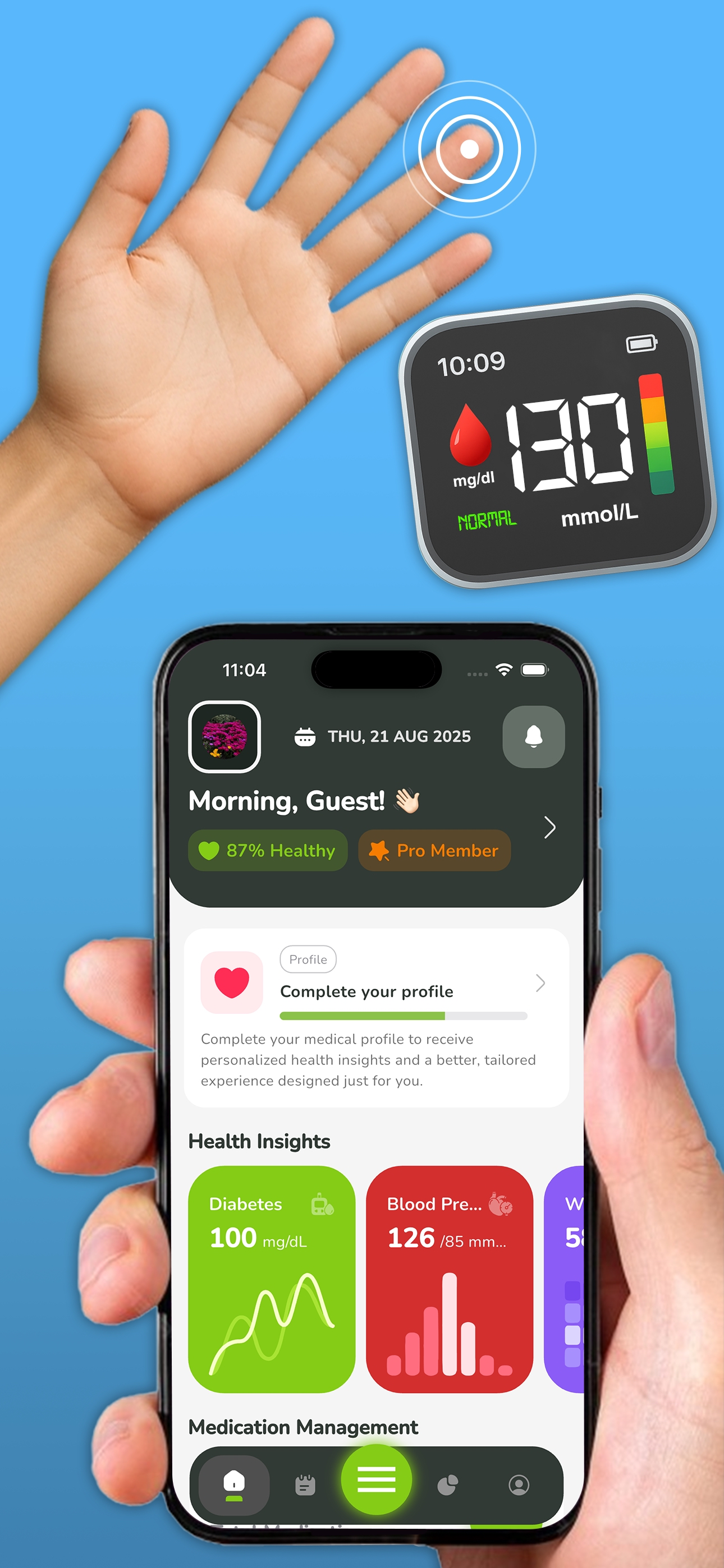 CareOn: Diabetes & Glucose App