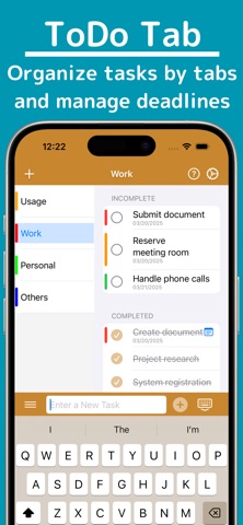ToDo Tab screenshot
