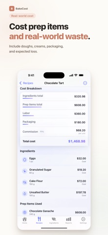 Recipe Costing - BakeCost Screenshot 3 of 6