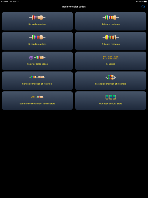 Resistor color codes calc