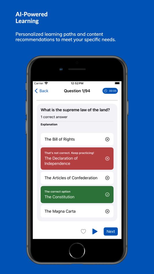 #3. USA Naturalization Civics Test (iOS) 由: T3Pixel LTD