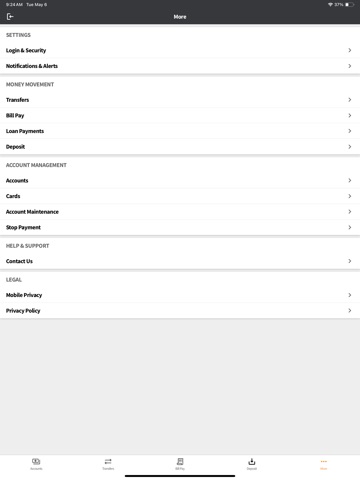 MBTC Mobile Banking iPad screenshot