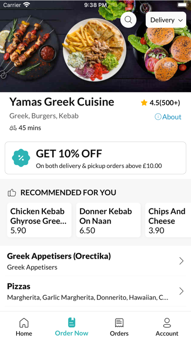 Yamas Greek Cuisinee Screenshot
