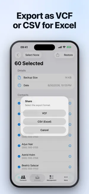 Backup Contacts: Transfer Tool screenshot 3