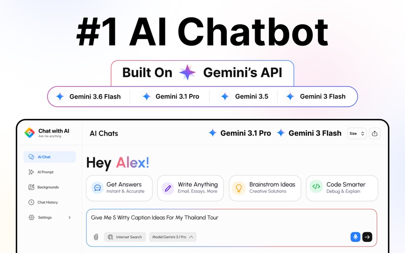 AI Assistant for Google Gemini iPhone screenshot