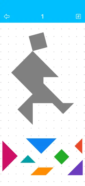 Tangram Silhouette Puzzle Game screenshot 2