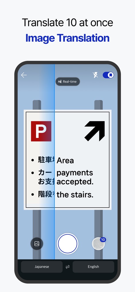 Papago Plus - This tool allows for real-time image translation, processing up to 10 images at once and displaying original and translated content side-by-side.