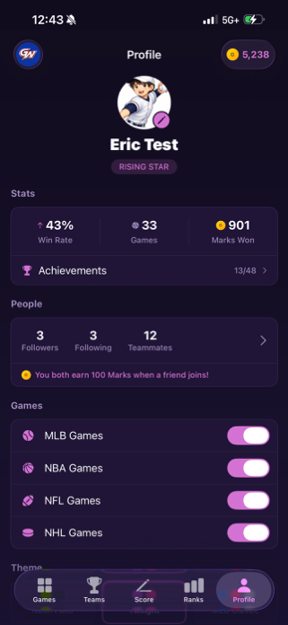 GameWagerBaseball Screenshot 8 of 9