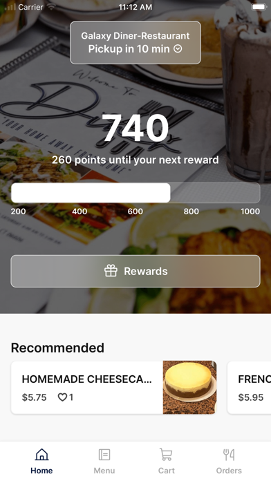 Galaxy Diner iPhone screenshot 1 - Food & Drink app